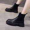 Kadın Ayak Bileği Çizmeler 2022 Moda Siyah Çorap Çizmeler Üzerinde Kayma Kadın Punk Gotik Ayakkabı Bayanlar Zarif Lolita Düşük Topuklu Kısa Çizmeler Y220729