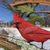 Decorative Objects & Figurines Bird Ornament Handmade Resin Crafts Realistic Half Circle Home Decoration Cardinal Wood Carving Stepping On B