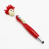 stylus touch pen cartoon doll head Broom head multifunctional plastic for Promotional gifts