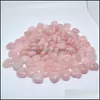 Stone Loose Beads Jewelry Natural Pink Crystal 20X9Mm Heart Ornaments Quartz Healing Crystals Energy Reiki Gem Craft Hand Pieces Dhftx