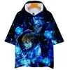 Herr t-shirts rolig anime svärd konst online huva t-shirt 3d tryck vuxna barn t-shirt pojkar/flickor avslappnad kortärmad tees