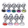 3 tailles/ensemble Anal Plug métal cristal amovible bout à bout stimulateur sexy jouets pour femmes/Couple/hommes/Gay Prostate Massage gode