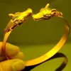 Bangle Vintage Western Double Horse Head Equestrian Charm Cowboy Bracelet Cuff Jewelry 2022