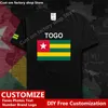 Togo Country Flag Thirt Shirt Fai da te Fai personalizzato Fan Nome Nome Numero di cotone Taglie da uomo Donne Shirt Sport Sports Casual 220614