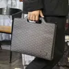 Men's Fashion Pattern Lattice File HandBag Business Commuting Shoulder Bag Trend Handbag 220718