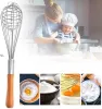 Stainless Steel Manual Egg Beater Tool Handle Cream Stirrer Blending Whisking Beating Stirring Egg Baking Dough Paste by sea