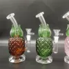 8 pollici Bong inebriante Design ananas Narghilè Bong in vetro Dabber Rigs Bong d'acqua Pipa da fumo 14mm Ciotola comune Tubi d'acqua Bong