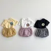 Melario Born Boys Flower Set di abbigliamento Baby Cute manica corta + pantaloncini 2 pezzi Suit Infant Girls Cotton Casual abiti larghi Set 220507