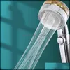 Pressurized Bathroom Shower Mticolor High Pressure Propeller Fan Showers Nozzle El Household Goods Wh0044 Drop Delivery 2021 Heads Faucets