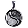 Zircon Cubique Hiphop Yin-Yang Pendentif Colliers Pour Hommes Bling Ice Out Hip Hop Jésus Bijoux 18K Plaqué Or Necklace285f