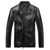 Fashion Autumn Men faux läderjacka trend s ny stil smal stand-up krage motorcykel pu l220801