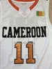 SJZL98 # 11 Джоэл Embiid Team Cameroon Баскетбол Джерси Обратная связь Пользовательские ретро спортивный фанат одежды Джерси