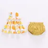 Lawadka Summer Thin Born Baby Clothes for Girls Set Print Mini Dress and PP Shorts 2st Set Spädbarn Baby Clothing Outfit 220425