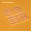 6.5x6.5cm Clear Plastic Square Flip Box Polypropylen Rektangel Mini Storage Containers Box Home Storage Organize Tools MJ0597