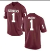 CeoC202 1 Kyler Murray NCAA College Football Jersey per uomo donna gioventù doppia cucitura nome numero bianco rosso crema