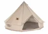 الخيام والملاجئ Danchel 5M Cotton Canvas Bell Tent مع اثنين من السترات الموقد مقاومة للماء شبكة Tipi على نافذة الباب