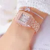 Montreuses-bracelets Beauty Diamond Watch for Women Quartz Analog Luxury Rose Gold Clock 2022 Regio Feminino Montrewristwatches Wristwatcheswristw
