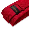 Pajaritas Navidad seda Paisley corbata conjunto lujo rojo boda cuello bolsillo cuadrado gemelos regalo para hombres artículos al por mayor negocios Fier22