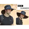 Boonie Men Antiuv Sun S Outdoor Fishing Cap Fashion Big Brim Caps Summer Male Bucket Hat Sombrero Gorros 220627