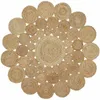 Carpets Jute Rug 100% Natural Bohemian Double-sided Circular Area And For Home Living RoomCarpets