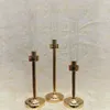 wedding decoration accessories single gold brass candlestick holder gold acrylic crystal nordic Candelabra imake127