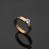 Mens Dames Diamond Ringen Titanium Staal Love Designer Rings Sieraden Huwelijk verlovingsring voor vrouwen