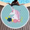 16 Plaj Havlusu 150 * 150 cm Yuvarlak Havlu Yaz Yüzme Banyo Karikatür Şal Yoga Mat Renkler Bebek Battaniye
