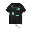 Summer Fashion Brand Offs magliette Mens Ow Pittura a olio religiosa Direct Spray Arrow Magliette Hip Hop Manica corta Uomo allentato Tops Tees Donna HCMU