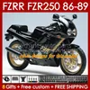 Kit carenature per YAMAHA FZR250R FZR250 FZR 250 R RR 86 87 88 89 FZR-250 Corpo 142No.93 FZR250RR 86-89 FZRR FZR 250R 250RR FZR-250R 1986 1987 1988 1989 Carrozzeria verde metallo