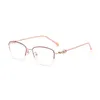 Óculos de sol da moda quadros de gama de óculos de liga moldura Mulheres estilo meio aro de olho óptico Chegada óculos que vendem óculos de óculos