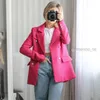 ONKOGENE ZAree Frau Herbst Mode Strukturierte Zweireiher Blazer Jacke Casual Langarm Oberbekleidung Anzug Mantel 220726