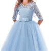 Baby Girl's Dress Long Sleeve Lace Bow Princess Skirt Kids Clothing Children's Full Dresses Multiple Colors 45sj E3