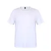 T-shirt bianca a sublimazione Camicie bianche in poliestere T-shirt a maniche corte a sublimazione per abiti girocollo fai-da-te XL 2XL 3XL