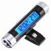 Interior Decorations Creative 2in1 LED Digital Car Clock Thermometer Temperature LCD Backlight
