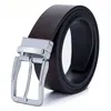 Belts Double-sided Men's Genuine Leather Belt Reversible For Causal Classic High Quality Pin Buckle Male BeltBelts