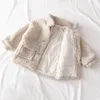 Mantel Mode Baby Mädchen Jungen Winterjacke Dicke Lammwolle Säugling Kleinkind Kind Warme Schafe Wie Outwear Baumwolle 1-8Y a220826