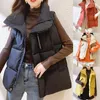 Women's Vests 4 Colors Waistcoat Vest Women Autumn And Winter Short Cotton Female Korean Thick Plus Size Jacket Ladies Stra22