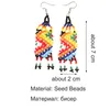 Dangle & Chandelier Women Bohemian Handmade Colorful Beaded Long Tassel Earrings Seed Bead Statement Ethnic JewelryDangle Odet22