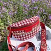 Taillentaschen Elegante Houndstooth Plaid Keten Taille Taschen Für Frauen Stijlvolle Canvas Packs Women Fanny Pack Brede Band Crossbody Borst 220727