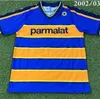 1998 1999 PARMAS RETRO SOCCER JERSEY CRESPO ADRIANO BUFFON THURAM Thailandia CAMICIA Qualità 2002 2003 vintage MAGLIA kit uomo Maillots de football jersey