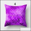 Pillow Case Bedding Supplies Home Textiles Garden Ll Mermaid Fish Scale Pillowcase Er Glamour Square Cushion Dhxxg