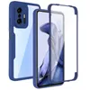 360 Dubbelsidiga Clear Phone Fodraler för Xiaomi 11 Lite 5G RedMi 10 Pro Shocksäker kameralinsskärm Fullständigt skydd Bumper Cover