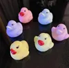 Baignade canards animaux coloré doux caoutchouc flotteur pression sèche jeux de bain grincheux classique caoutchouc canard plastique salle de bain piscine jouet cadeaux