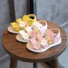 1 2 3 4 5 6 7 8 9 10 11 Years Teens Girls Summer Yellow White Pink Princess Dress Shoes Sandals For Girls School Sandals New2420
