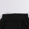 Conjunto de ropa de verano para niño, 2 uds., top y pantalón corto negro acanalado, parche de contraste de manga de cuello redondo para niño y bebé 220620