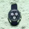 Bioceramic Planet Moon Black Mens Watches Full Function Quarz Chronograph Mission to Mercury 42mm White Wath Watch Limited Edition Master Wristwatches