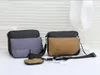 HH M45965 Luxury Trio Messenger Bag Mens Designer Crossbody Väskor avtagbar blixtlåsficka och justerbara remmar Mannmyntväskor Hobos 3 Pecs Set Tote M69443