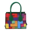 Дизайнер-мода контрастность проверяемого рюкзака рюкзака 2022 новый стиль женский весенний цвет универсальный ins маленький квадратный мешок