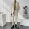 Costumes pour hommes Blazers costume de mariage affaires décontracté bureau mode couleur unie lâche coréen Streetwear veste pantalon