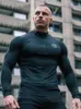 Men's Tracksuits Men's Fitness Three-Piece Sports Cycling Stretch Sportswear Tight-Fitting Long-Sleeved Two-In-One LeMen's